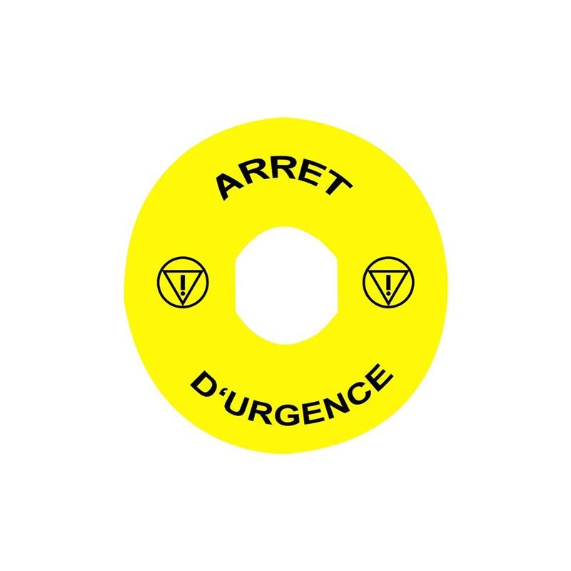 1 pcs : ZBY8130 - HARMONY XB4, LEGEND, PLASTIC, YE