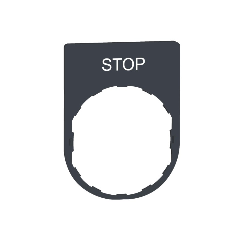 1 pcs : ZBYP2304 - LEGEND PLATE WITH STOP MARKING