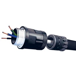 10 pcs - PMA Fixed Fitting, Conduit Fitting, 48mm Nominal Size, M50 x 1.5, Brass, Black