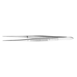 1 pcs - Facom 155 mm, Stainless Steel, Grooved, Tweezers