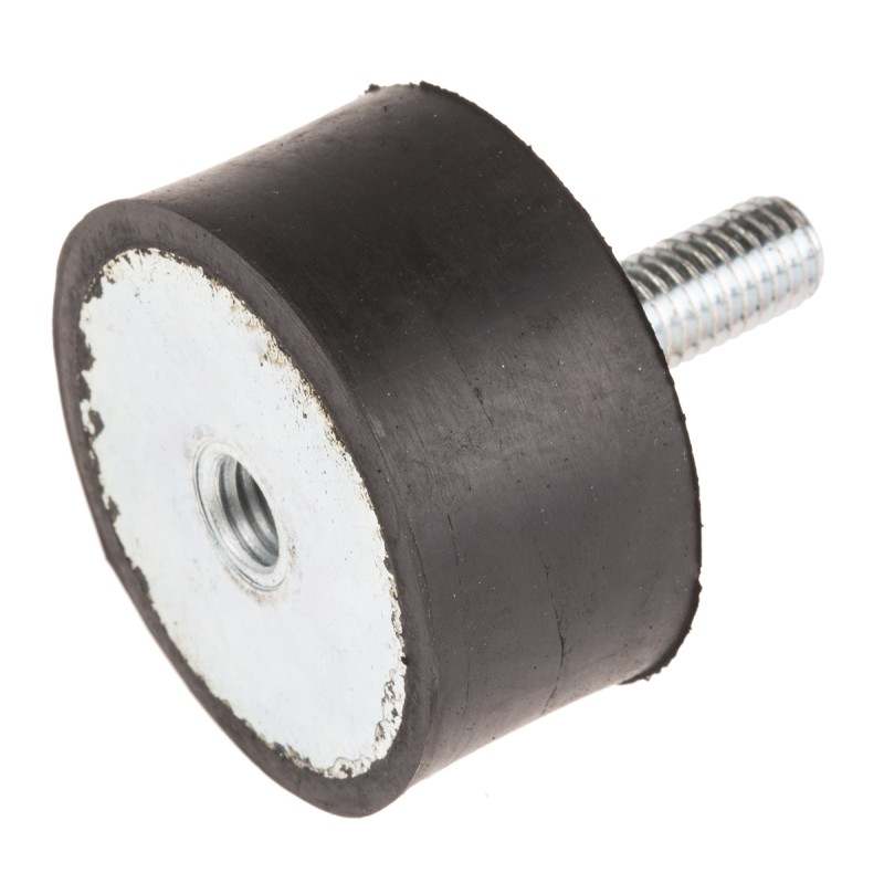1 Bag of 4 - RS PRO M8 Anti Vibration Mount, Male to Female Bobbin with 139.04kg Compression Load