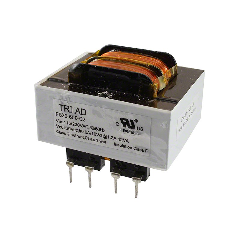 1 pcs : FS20-600-C2 - PWR XFMR LAMINATED 12VA TH