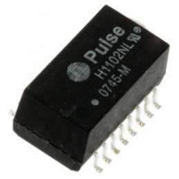 1 pcs : H1102NL - MODULE XFRMR SGL ETHR LAN 16SOIC