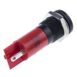 1 pcs - RS PRO Red Panel Mount Indicator, 12V dc, 14mm Mounting Hole Size, Solder Tab Termination, IP67