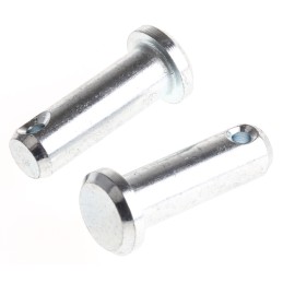 1 Bag of 10 - RS PRO 19.05mm Bright Zinc Plated Steel Clevis Pin, 6.35mm Diameter
