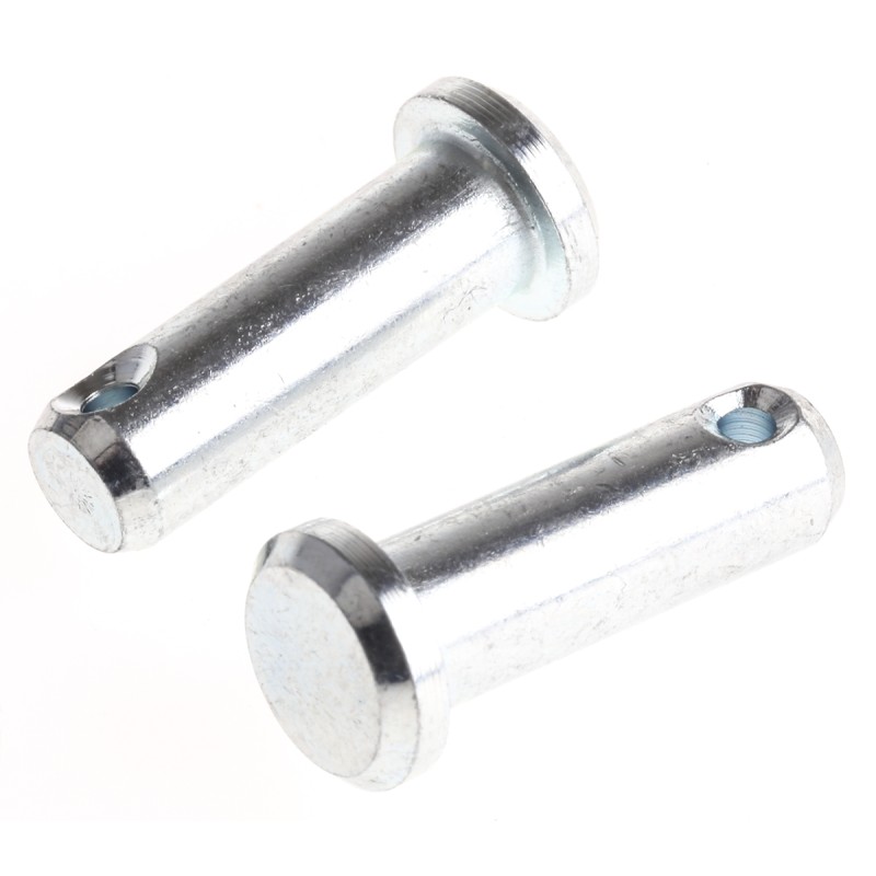 1 Bag of 10 - RS PRO 19.05mm Bright Zinc Plated Steel Clevis Pin, 6.35mm Diameter