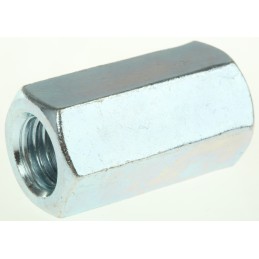 1 Bag of 10 - 36mm Bright Zinc Plated Steel Coupling Nut, M12