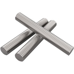 1 Bag of 10 - RS PRO Zinc Plated Mild Steel Threaded Rod, M8, 25mm
