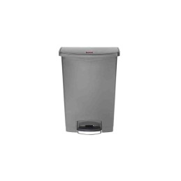 1 pcs - Rubbermaid Commercial Products Slim Jim 90L Grey Pedal Waste Bin