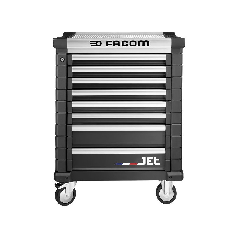 1 pcs - Facom 8 drawer Steel Wheeled