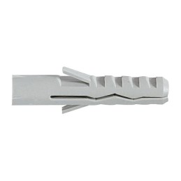 1 Bag of 100 - RS PRO Grey Nylon Wall Plug, 30mm Length, 6mm Fixing Hole Diameter