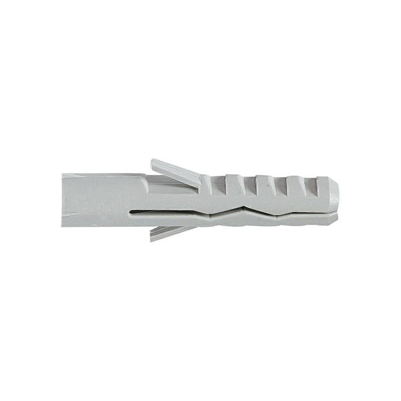 1 Bag of 100 - RS PRO Grey Nylon Wall Plug, 30mm Length, 6mm Fixing Hole Diameter