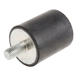 1 Bag of 4 - RS PRO M8 Anti Vibration Mount, Male Buffer Foot with 48kg Compression Load