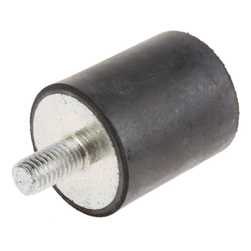 1 Bag of 4 - RS PRO M8 Anti Vibration Mount, Male Buffer Foot with 48kg Compression Load