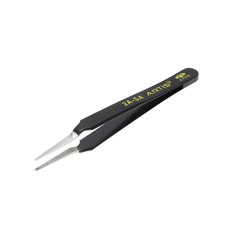 1 pcs : 18049ARS - TWEEZER FLAT ROUNDED 2A 4.50'