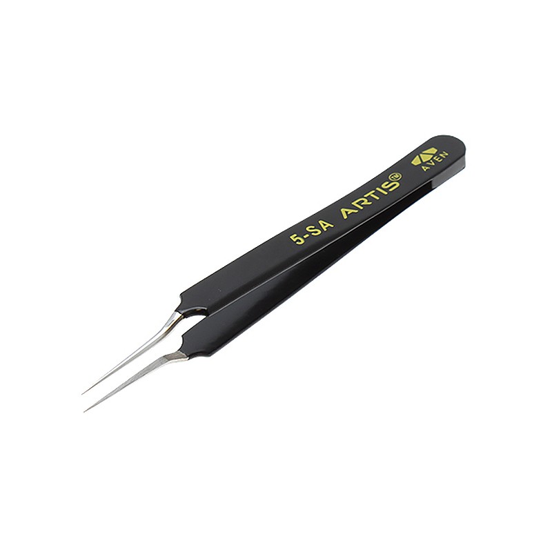 1 pcs : 18062ARS - TWEEZER POINT FINE ROUNDED 4.25'