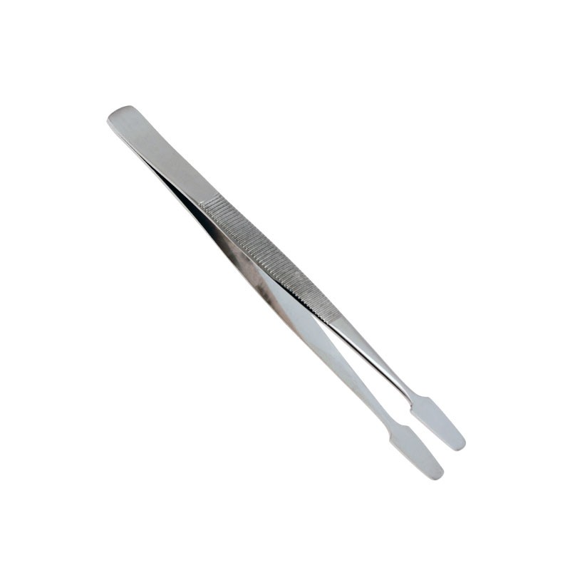 1 pcs : 18487 - TWEEZER FLAT SPADE 4.33'
