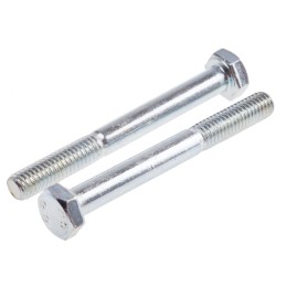 1 Bag of 100 - Bright Zinc Plated Steel, Hex Bolt, M6 x 55mm