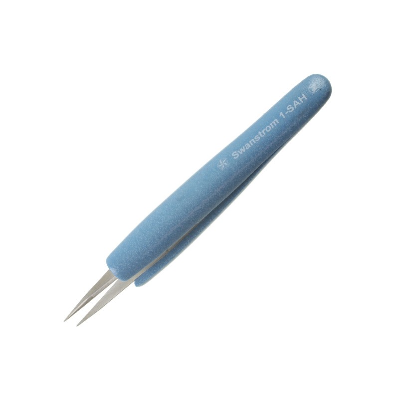 1 pcs : 1-SAH - STAINLESS STEEL TWEEZERS / FOAM