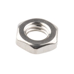 1 Bag of 100 - RS PRO, Plain Stainless Steel Hex Nut, DIN 439, M6