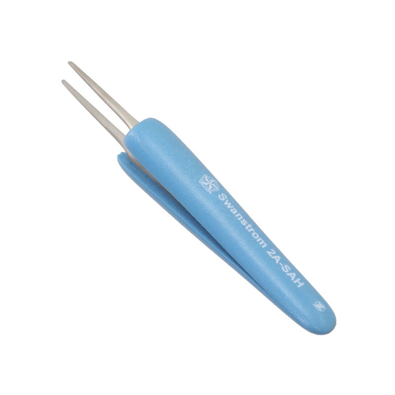 1 pcs : 2A-SAH - STAINLESS STEEL TWEEZERS / FOAM