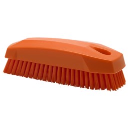 1 pcs - Vikan Hard Bristle Orange Scrubbing Brush, 17mm bristle length, Polyester bristle material