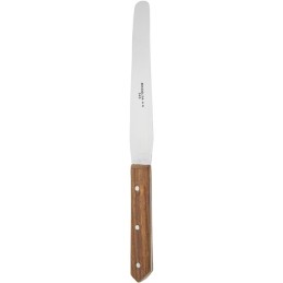 1 pcs : 345 - SPATULA - STRAIGHT - SS - WOODEN