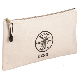 1 pcs : 5139 - ZIPPER BAG CANVAS NATURAL 12-1/2