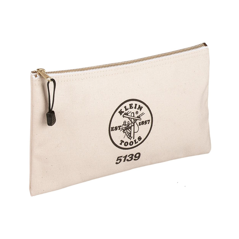 1 pcs : 5139 - ZIPPER BAG CANVAS NATURAL 12-1/2