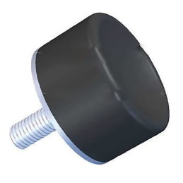 1 Bag of 4 - RS PRO M8 Anti Vibration Mount, Male Buffer Foot with 52.6kg Compression Load