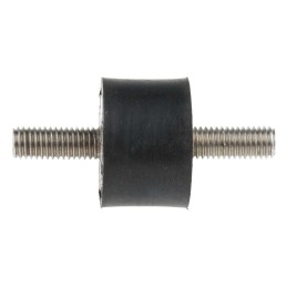 1 Bag of 4 - RS PRO Cylindrical M8 Anti Vibration Mount, Male to Male Bobbin with 47.2kg Compression Load