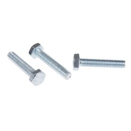 1 Bag of 100 - Clear Passivated, Zinc Steel Hex, Hex Bolt, M6 x 30mm