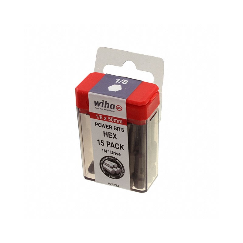 1 pcs : 74323 - HEX INCH POWER BIT 1/8 X 50MM