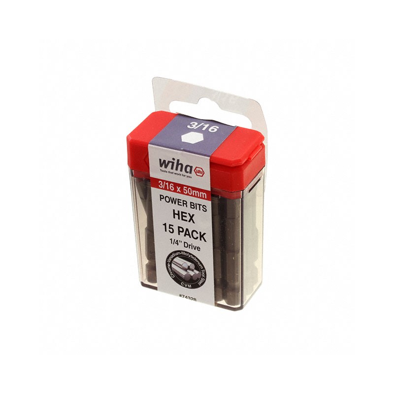 1 pcs : 74328 - HEX INCH POWER BIT 3/16 X 50MM