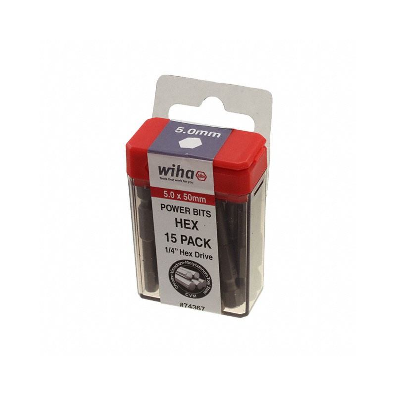 1 pcs : 74367 - HEX METRIC POWER BIT 5.0 X 50MM