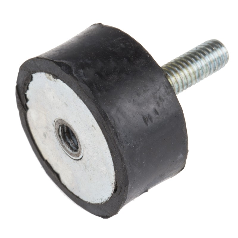 1 Bag of 4 - RS PRO M6 Anti Vibration Mount, Male to Female Bobbin with 83.16kg Compression Load