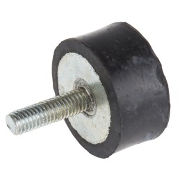 1 Bag of 4 - RS PRO M6 Anti Vibration Mount, Male to Female Bobbin with 83.16kg Compression Load