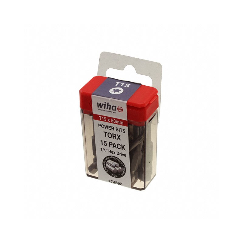 1 pcs : 74592 - TORX POWER BIT T15 X 50MM