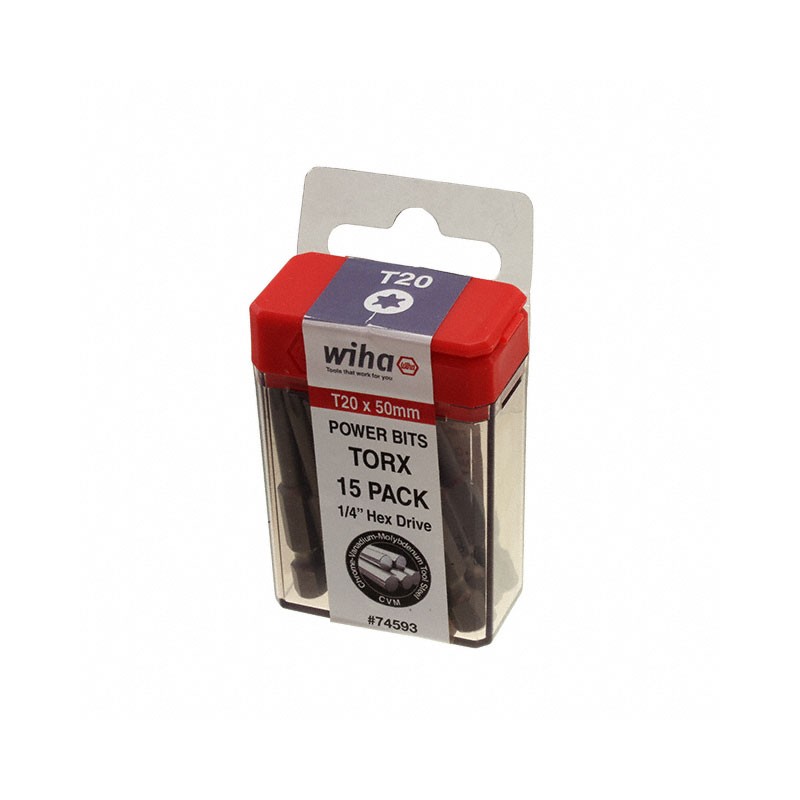 1 pcs : 74593 - TORX POWER BIT T20 X 50MM