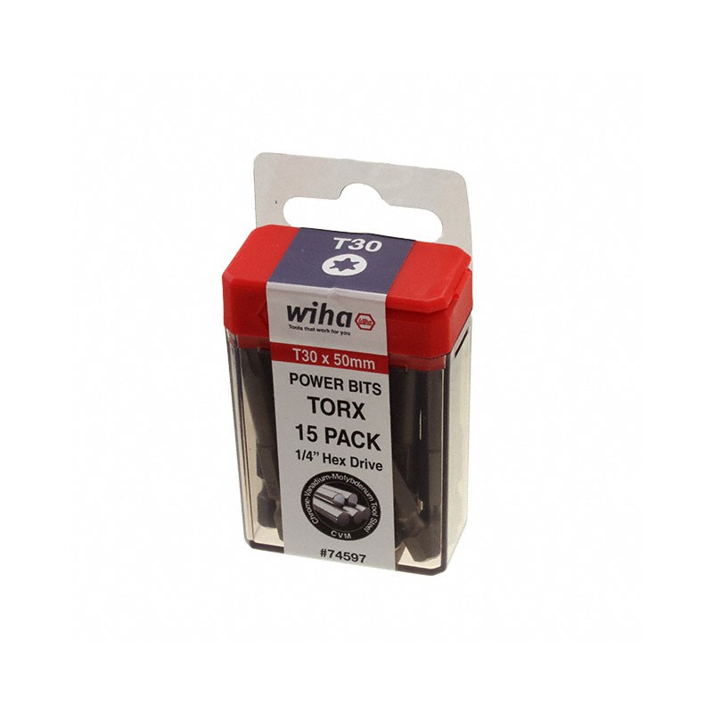 1 pcs : 74597 - TORX POWER BIT T30 X 50MM