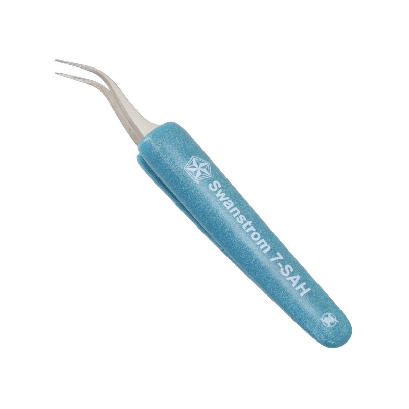 1 pcs : 7-SA-KH - STAINLESS STEEL TWEEZERS / FOAM