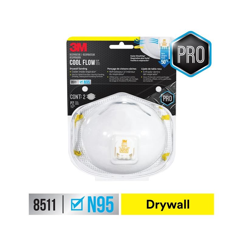 1 pcs : 8511DA1-2A-PS - 3M DRYWALL SANDING VALVED RESPIR