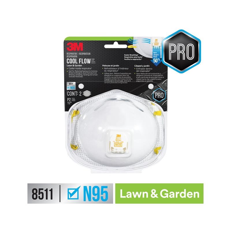 1 pcs : 8511GA1-2C-PS - 3M LAWN & GARDEN VALVED RESPIRAT
