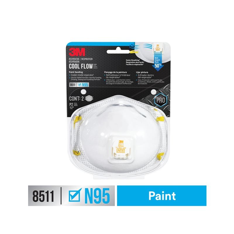 1 pcs : 8511PA1-2A-PS - 3M PAINT SANDING VALVED RESPIRAT