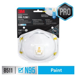 1 pcs : 8511PA1-B-PS - 3M PAINT SANDING VALVED RESPIRAT
