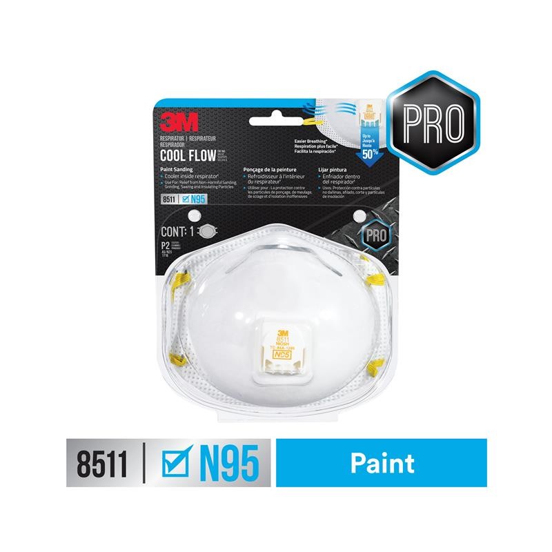 1 pcs : 8511PA1-B-PS - 3M PAINT SANDING VALVED RESPIRAT