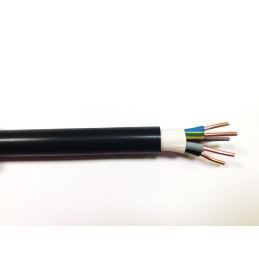 100 pcs - RS PRO 5 Core Power Cable, 4 mm², 100m, Black PVC Sheath, 42 A, 1 kV, 600 V