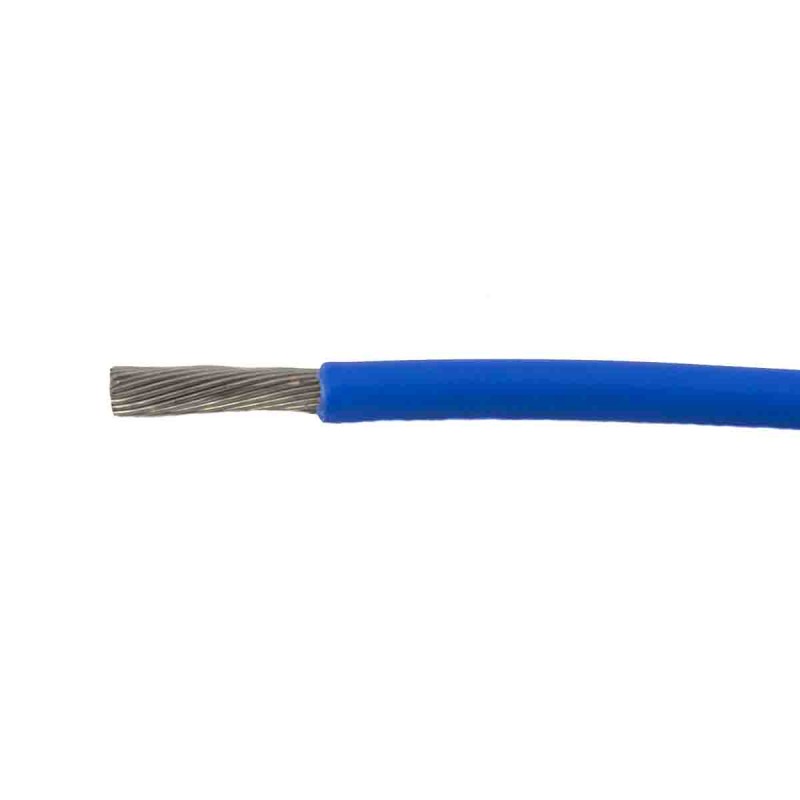 100 pcs - Alpha Wire 67010 Series Blue 1 mm² Hook Up Wire, 17 AWG, 56/0.16 mm², 50m, Polyphenylene Ether Insulation