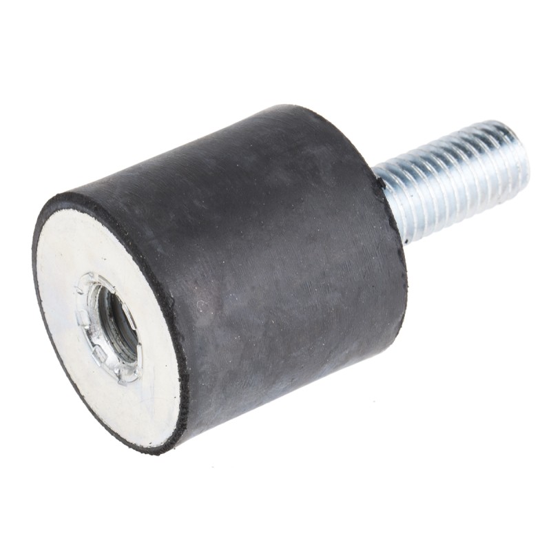 1 Bag of 4 - RS PRO M10 Anti Vibration Mount, Male to Female Bobbin with 27.28kg Compression Load