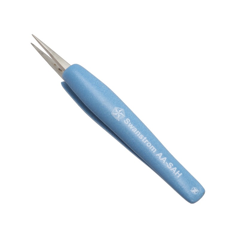 1 pcs : AA-SAH - STAINLESS STEEL TWEEZERS / FOAM
